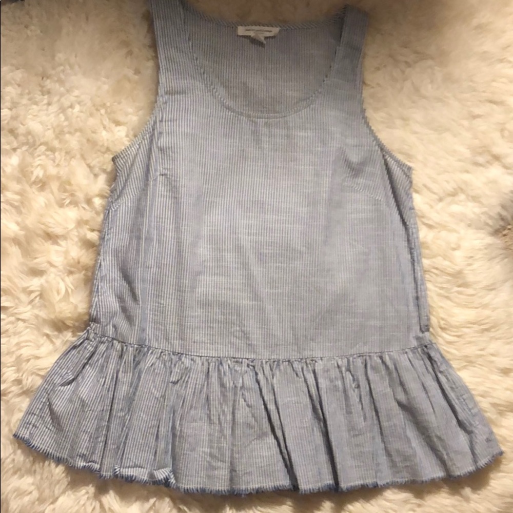 size XS peplum striped tank